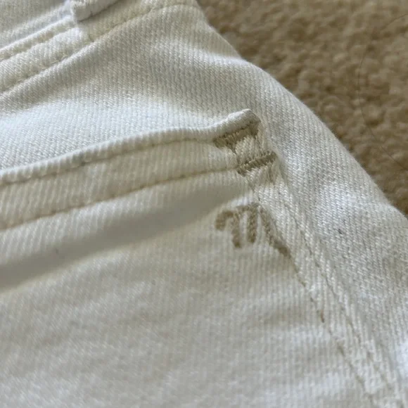 NWOT Madewell Classic Straight Leg Jean Petite Cropped Tile White Sz 23P - Picture 8 of 15